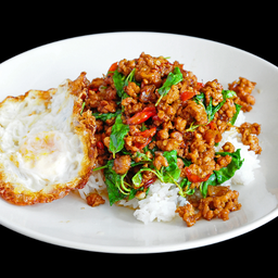 ข้าวผัดกะเพราหมูสับ