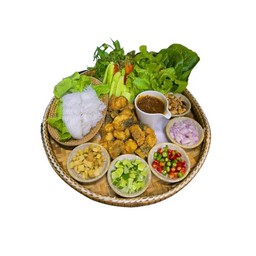 เมี่ยงปลากะพงทอด(Seabass knuckle miang)