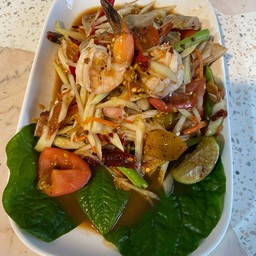 ส้มตำปูปลาร้ากุ้งสด