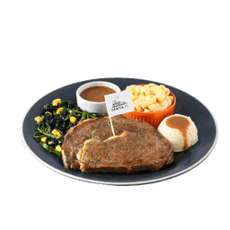 สเต๊กโคขุน เนื้อนำเข้า ผักโขม