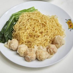 บะหมี่แห้งเกี๊ยวกุ้ง