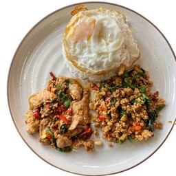 สองใจหมูหมัก+หมูสับ