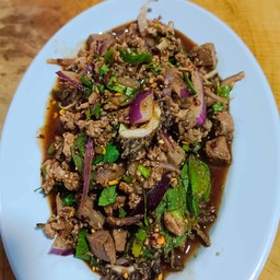 ลาบเนื้อสุก( ขม)