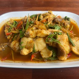 ผัดฉ่าปลาช่อนนา