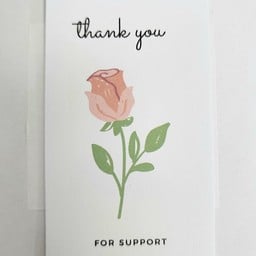 การ์ด Thank you รูปดอกกุหลาบ