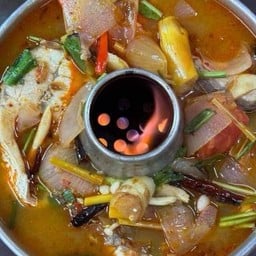 ต้มยำเนื้อปลากระพงน้ำข้น