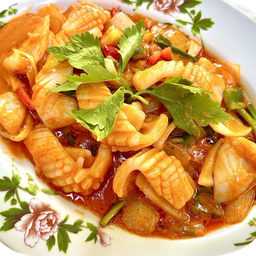 หมึกหอมผัดไข่เค็ม