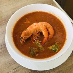 Sour Curry With Vegetable Omelet And Shrimp