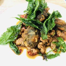 Holy Basil With Century Egg (Side Dish)