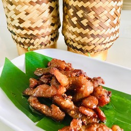 [อร่อยซ่ากับโค้ก] หมูแดดเดียวทอด +  โค้ก ออริจินัล (กระป๋อง) 