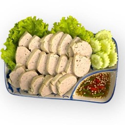 หมูยอห่อใบตองนึ่ง+น้ำจิ้มซีฟู้ด