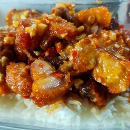 ข้าว+ผัดซอสสุกี้