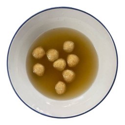 ลูกชิ้นหมูทอดลอยน้ำ