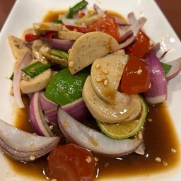 ยำหมูยอ+ไข่แดงเค็ม