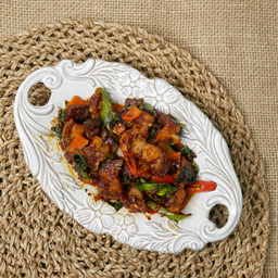 ผัดพริกเผาหมูกรอบ