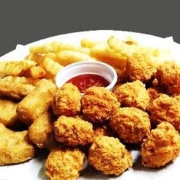 เฟรนฟราย+นักเกต 5 ชิ้น+ไก่ป็อป+แป็บชี่ 345 ml