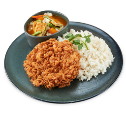 [ไข่เจียวกะเสน่ห์น้ำพริก] ไข่เจียวฟู+แกงส้มชะอมทอดผักรวม