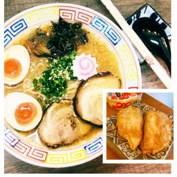 ซุปมิโสะพิเศษ +เกี๋ยวซ่าหมู2ชิ้น