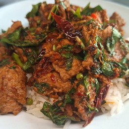 ผัดเผ็ด ใส่ใบยี่หร่า (เป็นกับข้าว) สูตรเด็ดนครปฐม