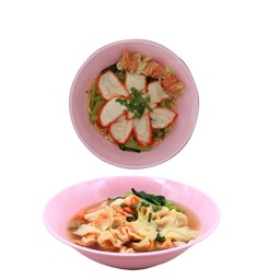 [เซตสุดฮิต] เกี้ยวน้ำหมูแดง + บะหมี่เกี๊ยวหมูแดง