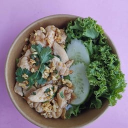 ข้าว+ไก่กระเทียมพริกไทย