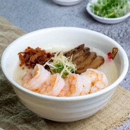 โจ๊กกุ้งและแฮมจินหวา