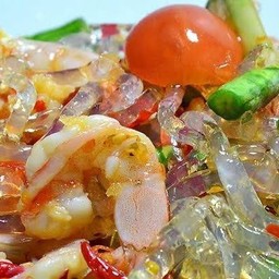 ตำเส้นแก้วกุ้งสด,ทะเล