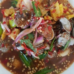 ยำหอยแครงข้าวโพด