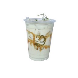 นมสดคาราเมลเย็น