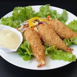 สลัดกุ้งทอด