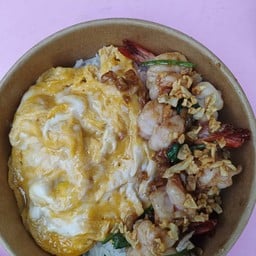 ข้าวไข่ข้น+กุ้งกระเทียม