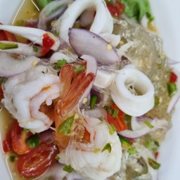 Spicy Glass Noodle Salad with Seafood