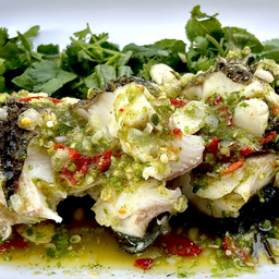 ปลาช่อนนึ่งลุยสวน