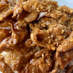 Rice With Garlic Pork