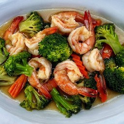 กุ้งผัดบล็อกโคลี่แครอท