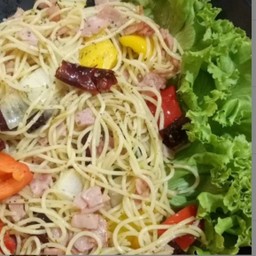 สปาเก็ตตี้เบค่อนพริกแห้ง