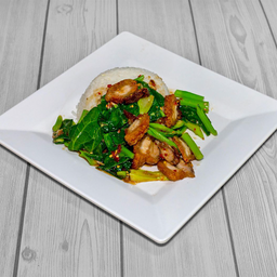 ข้าวราดผัดคะน้า