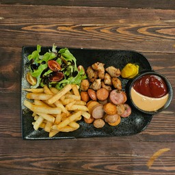 Grilled Chicken and Italian sausage