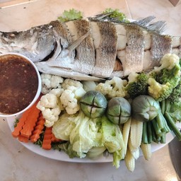 ปลากระพงนึ่งแจ๋ว