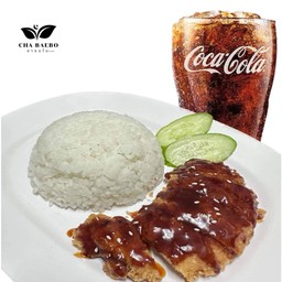 ข้าวไก่กรอบซอสเกาหลี+โค้ก