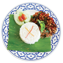 ข้าวราดกะเพราไก่สับโบราณ