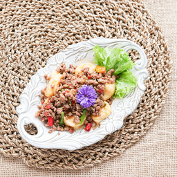 เต้าหู้หมูสับคั่วพริกขี้หนู