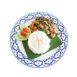 ข้าวราดกะเพราไก่ชิ้นโบราณ