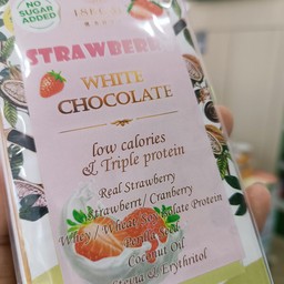 18KcalBake Strawberry white Chocolate Bar