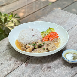 ข้าวซี่โครงหมูอบน้ำผึ้ง