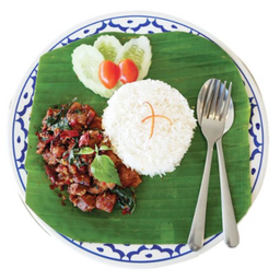 ข้าวราดกะเพราหมูกรอบโบราณ