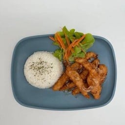 ข้าวไก่กรอบซอสมะขาม