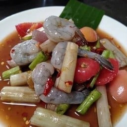 ตำสายบัวกุ้งสด