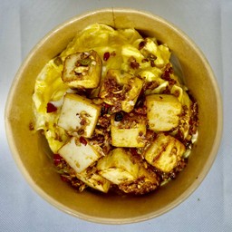 ข้าวไข่ข้นเต้าหู้ปลาผัดกระเทียม