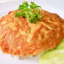 ข้าว ไข่เจียวทอดซอสน้ำปลา